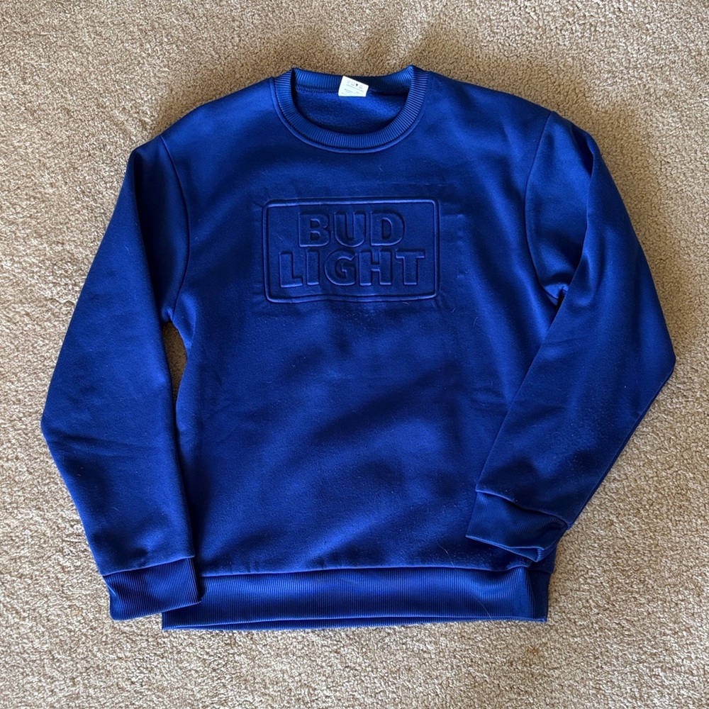 Bud Light Men's Crewneck Sweater - Vibrant Blue